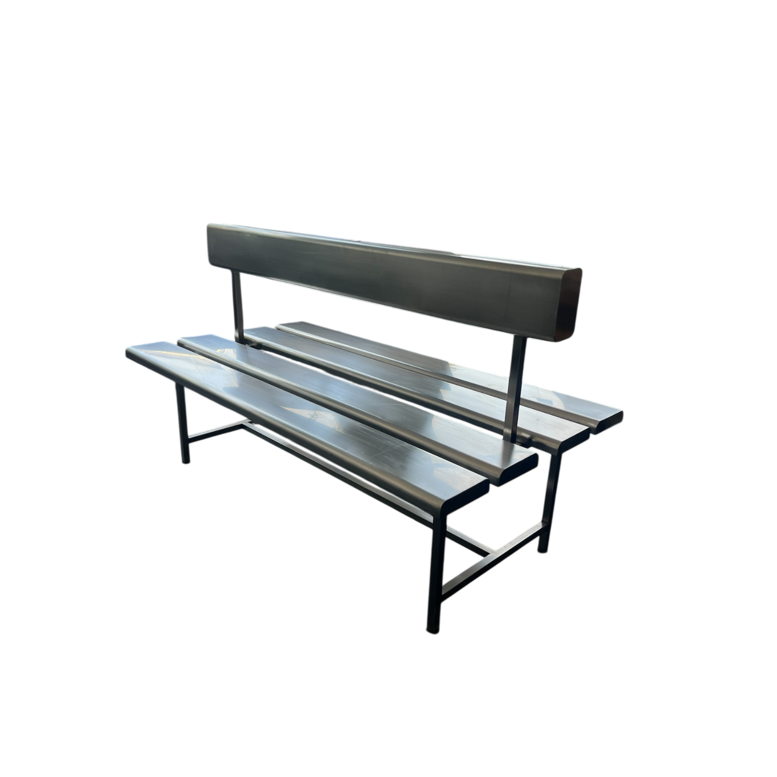 Banc inox double assise