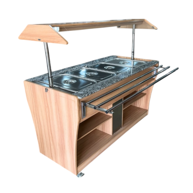 Self-service avec bacs gastronomique inox