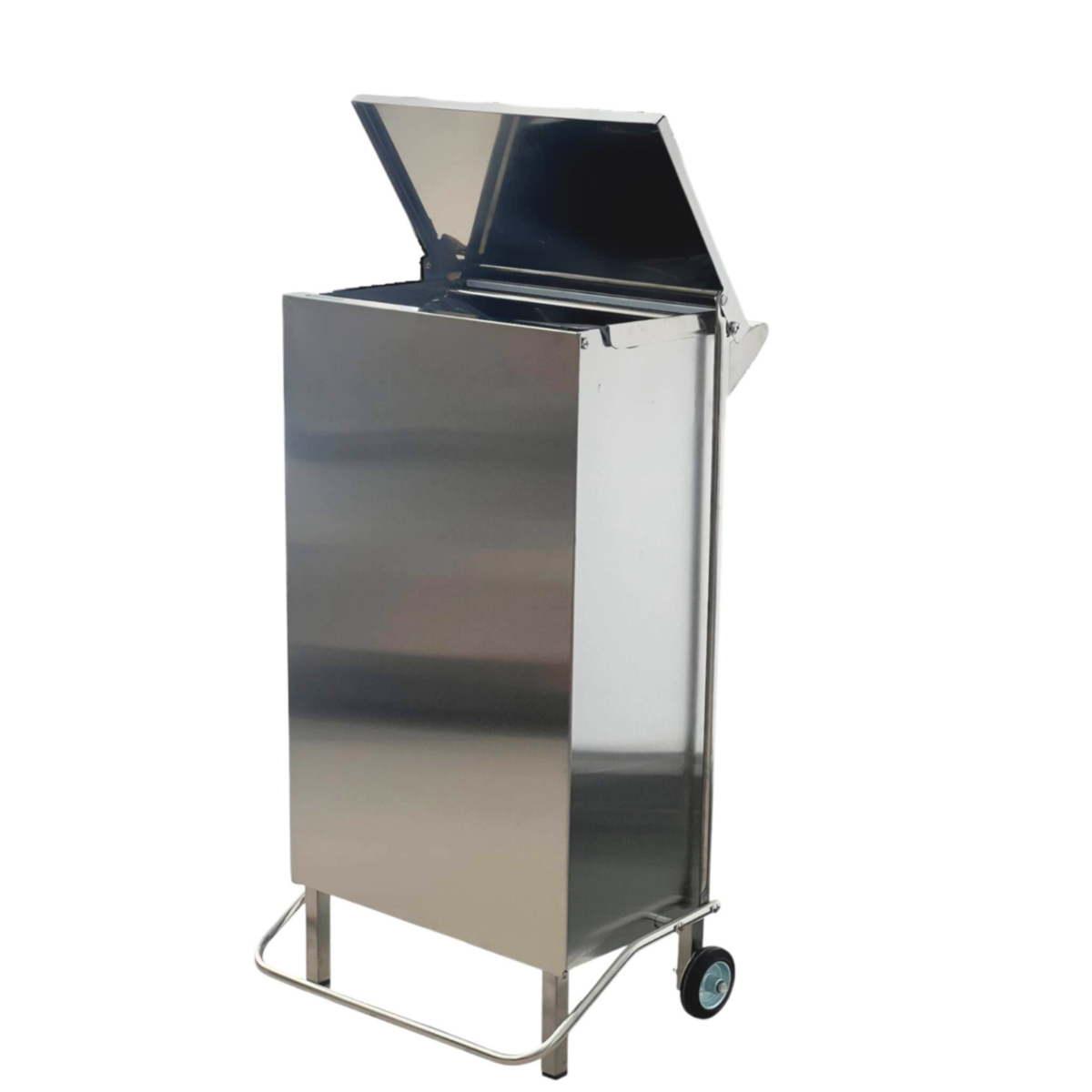 Poubelle à pédale en inox 