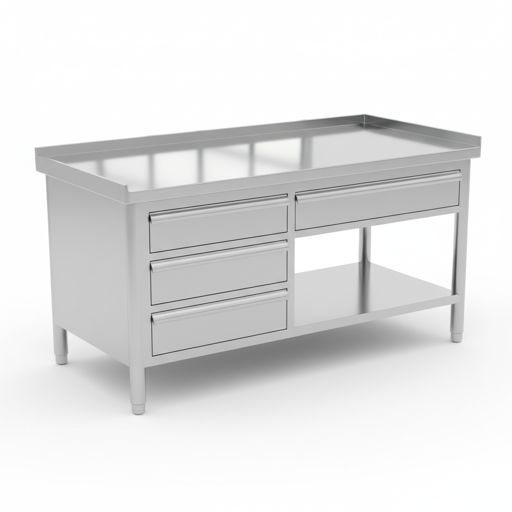 Table avec tiroirs